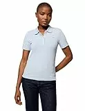 Tommy Hilfiger Polo Manches Courtes Femme 1985 Slim Pique Slim Fit, Bleu (Breezy Blue), XS