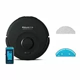 Rowenta X-PLORER Serie85, Aspirateur robot laveur, Aspiration en profondeur, Navigation intelligente, Détection laser à 360°, RR87C5FE, Noir