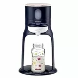 BÉABA, Préparateur-Chauffe Biberon/Petits pots, Distributeur d'eau à Température Exacte, Instantané, Rapide, Fonction Bain Marie, 2 Températures, Amovible, Bib'Expresso, Bleu Nuit