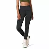 Amazon Essentials Legging de sport long à taille haute modelant (existe en grandes tailles) Femme, Noir, L