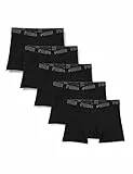 PUMA Homme Puma Basic Men's (5 Pack) Boxer Slip, Noir (Black), M EU
