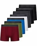 FM London Lot de 7 Boxers, Boxer pour Homme, Caleçon pour Homme sans Étiquette, Riche en Coton, Respirant, Doux et Extensible