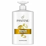 Pantene Pro-V Repair & Protect Shampoing 1000ml Pompe pour Cheveux Fragiles, Secs et Abîmés, Nettoie en Douceur et Protège les Ponts Capillaires, Sans Silicones, Huiles Minérales et Colorants