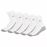 NAVYSPORT Chaussettes Homme 43-46 Sport Hautes Homme Femme - Lot de 5 Paires Socquettes Classiques Unisex Crew Coton Coussin Confort (EU 43 46, Blanc/Gris)