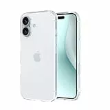 Captor Coque Transparente pour Apple iPhone 16, Coque TPU en Silicone Souple et Mince, Protection avec Bord surélevé pour écran et Appareil Photo (Bords surélevés)