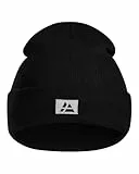 DANISH ENDURANCE Bonnet Recyclé, Bonnet d'hiver Chaud en Tricot Doux pour Hommes et Femmes, pour Le Quotidien et l'Extérieur, Noir, One Size