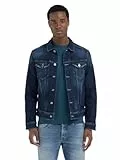 Replay Mv842j Aged Veste en Jean, Bleu foncé (007), L Hommes