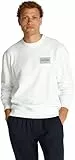 Tommy Hilfiger Sweat Homme Monotype Label Col Ras-du-Cou, Blanc (White), XL
