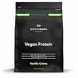 THE PROTEIN WORKS - Protéine Végane | 25g de protéines végétales | Qualité première | Shake de protéines végétales | 33 Servings | Crème Vanillée | 1kg