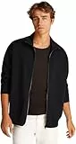 Calvin Klein Sweat d’Intérieur avec Fermeture Éclair Homme Tape Zip Through avec Logo, Noir (CK Black), L