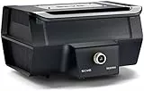SEVERIN Barbecue électrique avec sonde thermique intégrée SEVO GT, Gril électrique 3 000 W avec couvercle, Gril de table, fonction démarrage rapide jusqu’à 500°C, Noir, PG 8106