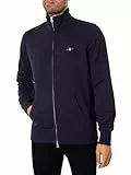 GANT REG Full Zip Sweat Sweatshirt Zippé Shield Regular, Evening Blue, XL Homme