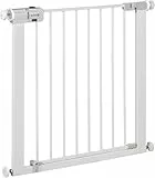 Safety 1st SecureTech Gate, Barrière Escalier Enfant à Pression, 73-80 cm (max. 136 cm), Barrière de Sécurité Enfant, Ouverture d'une Main, Sans vis ni Perçage, Double Verrouillage, Blanc
