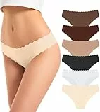 TANSTC Culotte sans Couture Femme Invisible Slip sous-Vêtements Sexy Extensible Confortables Hipster Bikini Culottes Multiple Lot De 6, Noir M