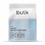 Bulk Basic Protéine en Poudre | Vanille | 1,25kg | 41 Portions | Jusqu’à 18g de Protéines Portion | Faible en Sucres | Formule à Absorption Rapide | Prise de Masse Musculaire et la Récupération