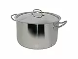 BAUMALU - Marmite Ligne Professionnelle - Modèle 340631 - Acier Inoxydable - Tous Feux y compris Induction - Couvercle Inclus - Triple Fond Diffuseur - Ø 32 cm - 14 L