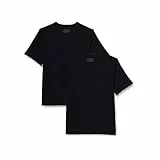 Amazon Essentials Maillot de Corps en Modal Ultra Doux à Manches Courtes Homme, Lot de 2, Noir, L