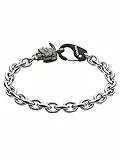 Diesel Bracelet homme en acier inoxydable 2 tons avec fermoir mousqueton