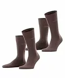ESPRIT Basic Uni Multipack M So coton unies lot de 2 paires, Chaussettes Homme, Marron Dark Brown 5230, 43-46