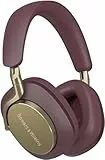 Bowers & Wilkins Px8 Casque Supra-Auriculaire sans Fil, Suppression du Bruit, Bluetooth 5.0, Charge Rapide, 30 Heures de Lecture Haute Résolution, Microphone Intégré - Bordeaux Royal