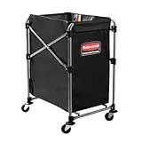 Rubbermaid Collapsible Frame X-Cart, 150 L Noir – Chariot Pliable Professionnel à Haute Capacité, Roulettes Silencieuses, Cadre en Acier – 1871643