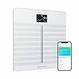 WITHINGS Body Comp - Balance connectée avec analyse corporelle complète, Évaluation Cardiovasculaire, Score de Santé Nerveuse, Balance Wi-Fi & Bluetooth avec écran couleur, Balance digitale