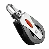 Jotekonoby Bloc de poulie simple pour bateau à voile, poulie marine rotative robuste avec capacité de ligne de 12 mm, accessoire de matériel de gréement de bateau en nylon (1 pièce)