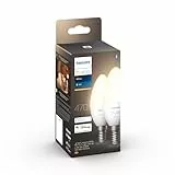Philips Hue White, ampoules LED Connectées flamme E14, Compatible Bluetooth, pack de 2, fonctionne avec Alexa, Google Assistant et Apple Homekit