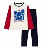 Petit Bateau Pyjama Enfant en Coton Bicolore