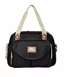 BÉABA, Sac à Langer Genève II, Modulable, Grande contenance, Rangements multiples, Pochette avant amovible, Matelas, repas isotherme, Système attache poussettes, Noir