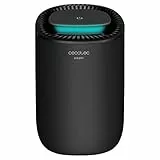 Cecotec Déshumidificateur BigDry 2000 Light Black. 300 ml/jour, réservoir amovible de 0,6 litre, couverture jusqu'à 20 m2, consommation électrique minimale 23W