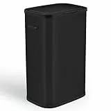 KITCHEN MOVE Poubelle de cuisine push 60L PORTLAND en acier Inox NOIR Ouverture par simple pression