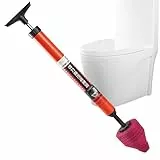 Déboucheur de Toilettes Haute Pression – Piston de Tuyau de Toilette, Dispositif de débouchage de Toilettes en PVC | Outil Plongeant pour déboucher Les Toilettes avec poignée Ergonomique, Piston