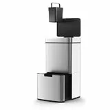 Poubelle De Cuisine Automatique Tri Sélectif Double Compartiment 75l NARVIK En Acier Inox Recyclage Grande Capacité Et Poubelle De Table 3l