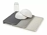 Joseph Joseph Égouttoir à Vaisselle Extensible jusqu'à Taille Double, Silicone, Gris