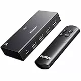 UGREEN Switch HDMI 4K 60Hz 3 Entrées 1 Sortie Commutateur HDMI 2.0 1080P 3D HDR10 Dolby Vision Atmos avec Télécommande Compatible avec PS5 4 Pro Xbox Switch 2 TV Stick Chromecast Lecteur Blu Ray