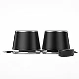 Amazon Basics Haut-parleurs Bluetooth et USB pour ordinateur, 2 unité, Taille L, Éclairage de Noir