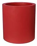 Pot à Bac Granit Rond, 40cm Diamètre, Rouge