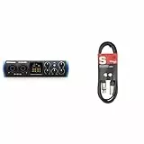 PreSonus Studio 24c, 2 entrées/2 sortie, 192 kHz, USB-C Interface Audio avec Studio One Artist et Ableton Live Lite et plus & Stagg 3 m Câble Microphone XLR - XLR de Haute Qualité - Noir