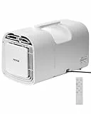 VEVOR Climatiseur portable, 1,25 kW·h, refroidisseur d'air à 3 vitesses, avec minuterie 24 h, télécommande, température réglable 16-32 ℃, pour camping en tente extérieure, camping-car ou maison, blanc