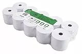 Exacompta - Réf. 40592E - Lot de 10 bobines pour machine à calculer et caisse - largeur 57 mm x diamètre 70 mm - mandrin 12 mm - 1 pli offset extra-blanc 60g/m² - Métrage (+ ou - 2m) : 40 m