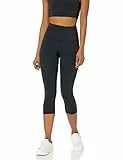 Amazon Essentials Legging de sport 7/8 à taille haute modelant (existe en grandes tailles) Femme, Noir, M