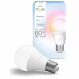 Philips Hue Essential Ampoule LED Connectée A60, White and Color Ambiance, Ampoule E27, 8W, 2200-6500K, 806 lumens, intensité réglable, compatible avec Alexa, Google Assistant et Apple Home, pack de 1
