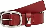 Tommy Jeans Tjw Oval 3.0 Aw0Aw15836 Ceinture Fixe, Red (Rustic Cherry), 90 cm Femme