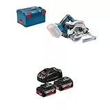 Bundle of Bosch Professional 18V System Akku Kreissäge GKS 18V-57 G (Sägeblatt-Ø: 165 mm, Schnitttiefe: 57 mm) + Set de batteries (2x batteries GBA 18V 5.0Ah + chargeur rapide GAL 1880 CV)