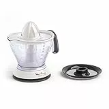 Moulinex Presse-agrumes électrique, Capacité 0,6 L, 25 W, Sélecteur de Pulpe, Extraction maximum des jus, Rangement pratique, Marche/arrêt automatique, Vitapress PC300B10, Blanc