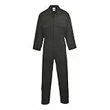 Portwest Combinaison Coton Euro Work, Couleur: Noir, Taille: L, S998BKRL