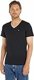 Tommy Jeans TJM ORIGINAL JERSEY V NECK TEE Hauts en tricot à manches courtes Homme, Noir (TOMMY BLACK), M