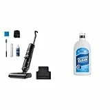 EUREKA Bundle of NEW400 Aspirateur Laveur sans Fil pour Sols Durs avec Solution Nettoyante 1000 ML,Aspirateur Balai sans Fil Sec et Humide avec Détergent de 1L,Aspirateur Laveur Eau et Poussière