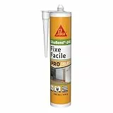 SIKA - Colle acrylique d’agencement - SikaBond-240 Fixe Facile blanc cassé - Intérieur, extérieur abrité - Multi-support - Maintien immédiat - 290 ml